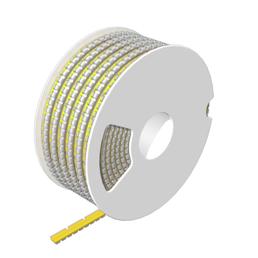 Cable coding system, yellow, Conductor O.D.1.8 - 2.5 mm, without, PC-ABS, TPU