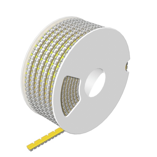 Cable coding system, yellow, Conductor O.D.2.5 - 3.3 mm, without, PC-ABS, TPU