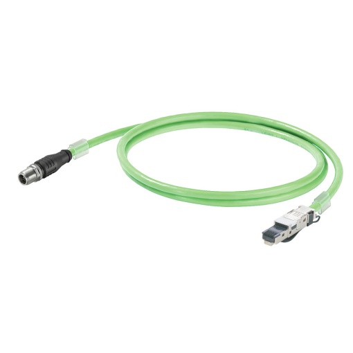 PROFINET Cable assembled, M12 X-type IP 67 straight male, RJ45 IP 20, Number of poles 8, Length 25 m