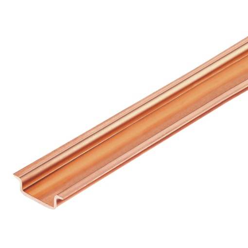 Terminal rail, Accessories, Copper, untreated, Width 2000 mm, Height 35 mm, Depth 7.5 mm
