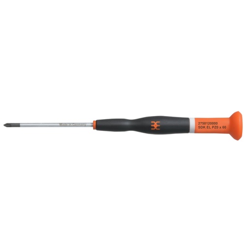 Crosshead screwdriver, Form Crosshead, Pozidrive, round, Size 0, Blade length 60 mm