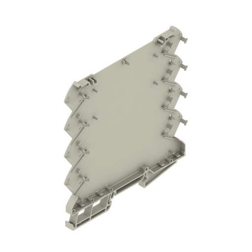 Housing base Modular housing, Width 6.1 , IP20 in installed state, Plastic, Pebble grey