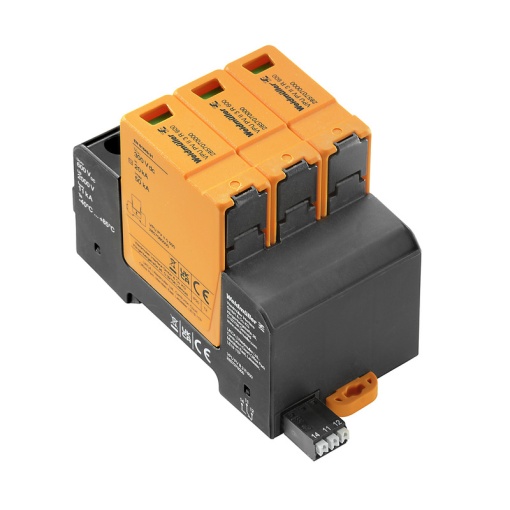 Surge arrester PV Type 2, DC, Rated voltage DC 600 V, Number of poles 3