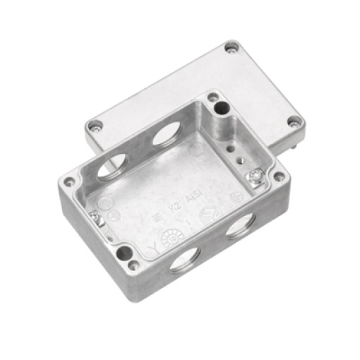 Metal housing, Width 100 mm, Height 70 mm, Depth 45 mm, untreated, Aluminium AlSi12