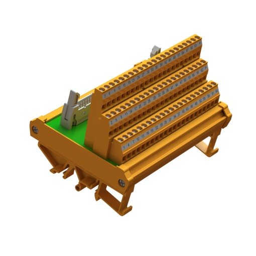 Interface module with terminal, connector, Plug-in connector in acc. with IEC60603-13  DIN41651, 64-pole, LL3R 5.08 mm, Screw connection