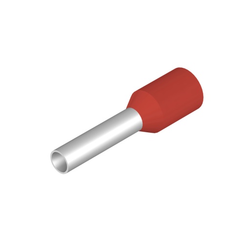 Wire end ferrule, 1.5 mm², Stripping length 10 mm, Colour red, Insulation Available
