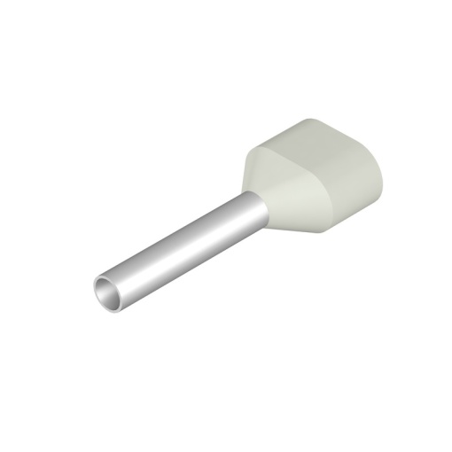 Wire end ferrule, 0.75 mm², Stripping length 13 mm, Colour white, Insulation Available