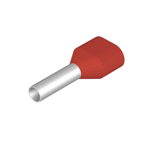 Wire end ferrule, 1 mm², Stripping length 12 mm, Colour red, Insulation Available