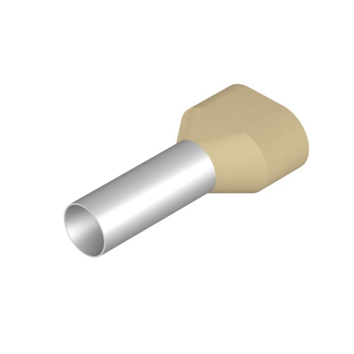 Wire end ferrule, 10 mm², Stripping length 23 mm, Colour Ivory, Insulation Available