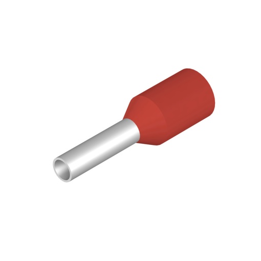 Wire end ferrule, 1 mm², Stripping length 8 mm, Colour red, Insulation Available