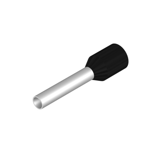 Wire end ferrule, 1.5 mm², Stripping length 12 mm, Colour black, Insulation Available