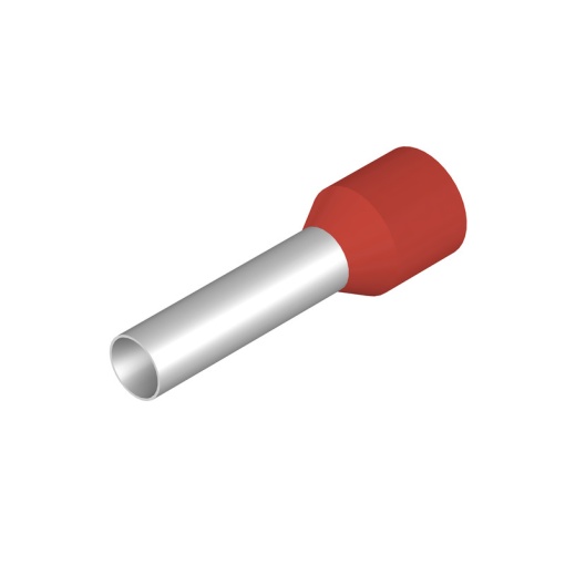 Wire end ferrule, 10 mm², Stripping length 21 mm, Colour red, Insulation Available