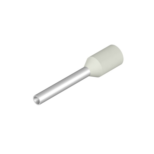 Wire end ferrule, 0.75 mm², Stripping length 12 mm, Colour white, Insulation Available