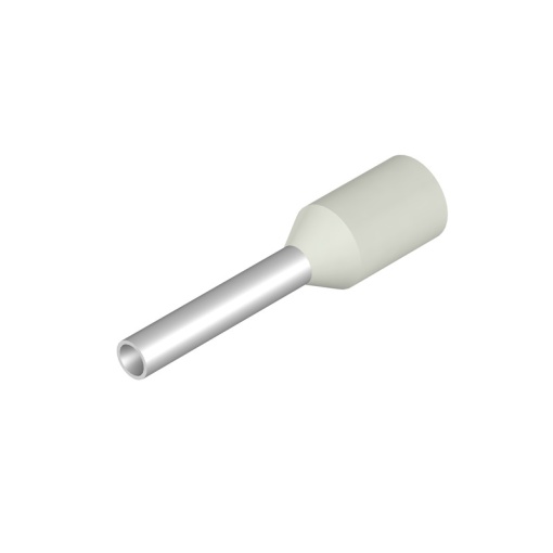 Wire end ferrule, 0.75 mm², Stripping length 10 mm, Colour white, Insulation Available