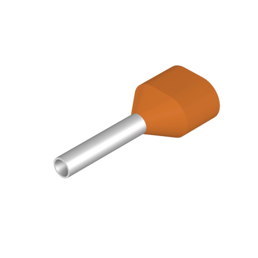 Wire end ferrule, 0.5 mm², Stripping length 11 mm, Colour orange, Insulation Available