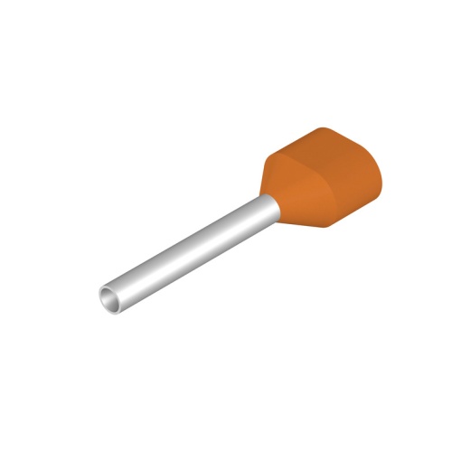 Wire end ferrule, 0.5 mm², Stripping length 15 mm, Colour orange, Insulation Available