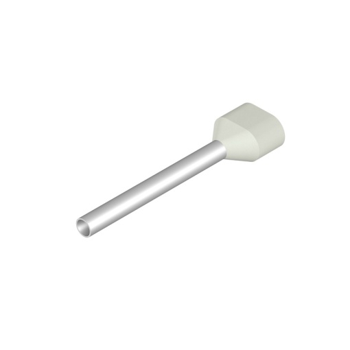 Wire end ferrule, 0.75 mm², Stripping length 21 mm, Colour white, Insulation Available