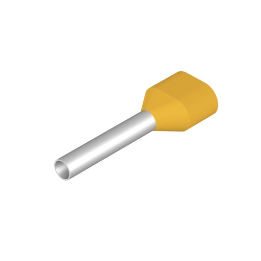 Wire end ferrule, 1 mm², Stripping length 16 mm, Colour yellow, Insulation Available
