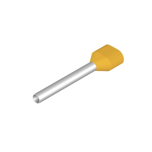 Wire end ferrule, 1 mm², Stripping length 22 mm, Colour yellow, Insulation Available