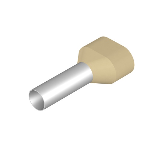 Wire end ferrule, 10 mm², Stripping length 23 mm, Colour Ivory, Insulation Available