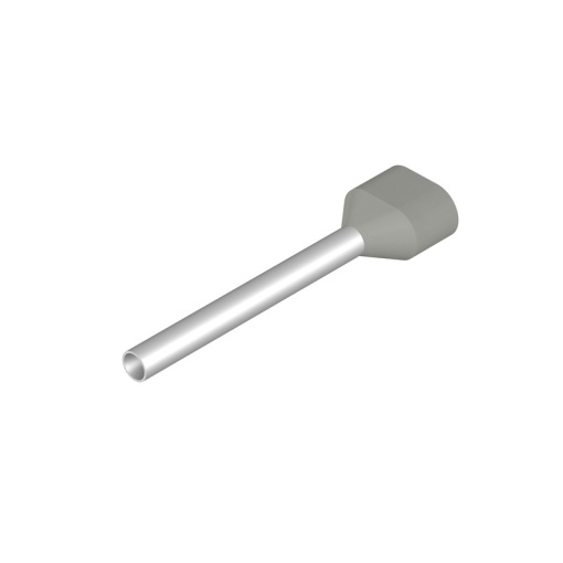Wire end ferrule, 0.75 mm², Stripping length 21 mm, Colour grey, Insulation Available