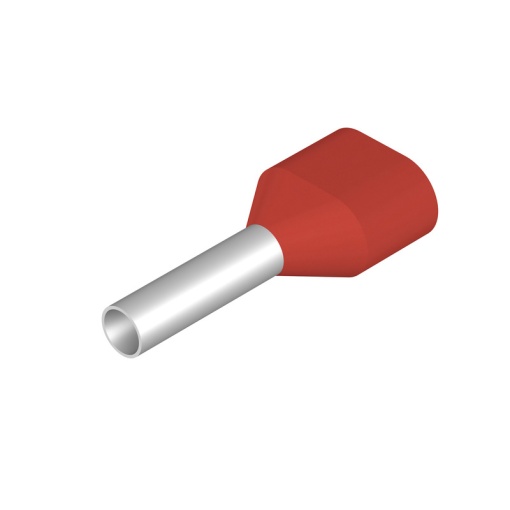 Wire end ferrule, 1 mm², Stripping length 11 mm, Colour red, Insulation Available