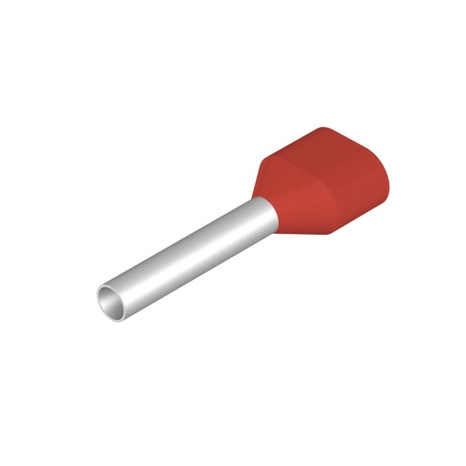 Wire end ferrule, 1 mm², Stripping length 16 mm, Colour red, Insulation Available