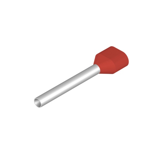 Wire end ferrule, 1 mm², Stripping length 22 mm, Colour red, Insulation Available