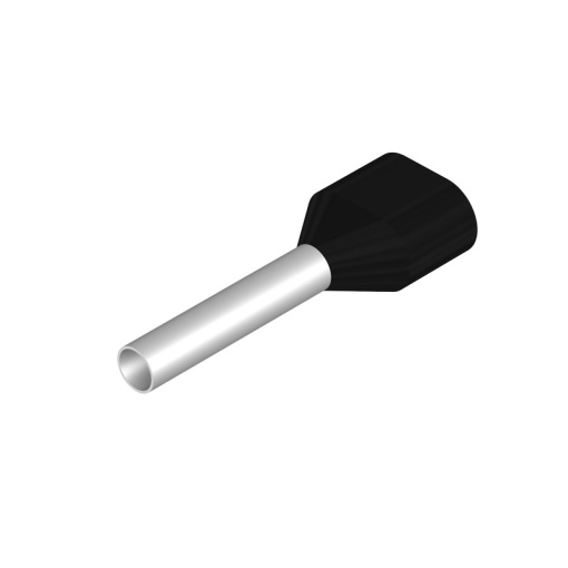 Wire end ferrule, 1.5 mm², Stripping length 15 mm, Colour black, Insulation Available