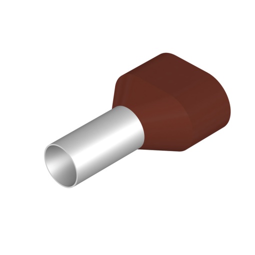 Wire end ferrule, 10 mm², Stripping length 17 mm, Colour brown, Insulation Available