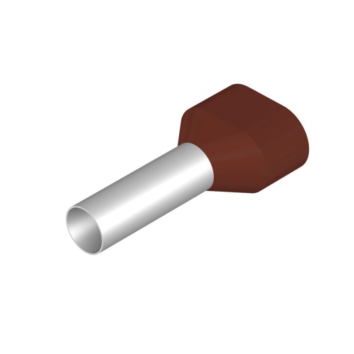 Wire end ferrule, 10 mm², Stripping length 23 mm, Colour brown, Insulation Available