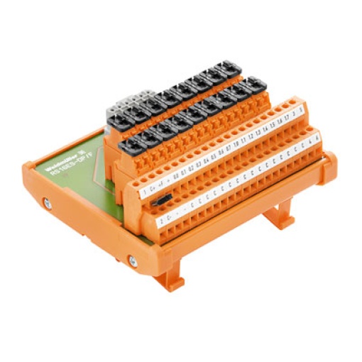 Interface module with relais, LM2N 5.08 mm, Screw connection, Connector RSV 1.6, 24-pole female, 2-wire, LED status display per channel No, Disconnec