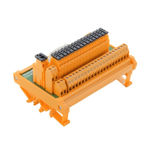 Interface module with relais, LL 5.08 mm, Screw connection, Connector RSV 1.6, 24-pole female, 1-wire, LED status display per channel No, Disconnecti