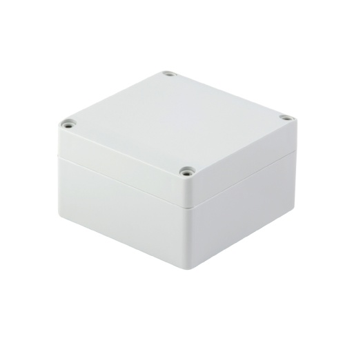 Plastic housing, MPC polycarbonate empty enclosure, 125 x 125 x 75 mm, Polycarbonate, untreated, Light Grey