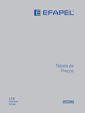 Catálogo EFAPEL Tabela de Preços 2026 disponível para download em PDF