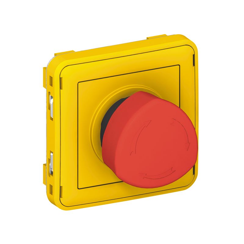 Sistema Plexo - Botão Emergência 1/4 volta - IP 55 - IK 07 - Cinzento/Amarelo