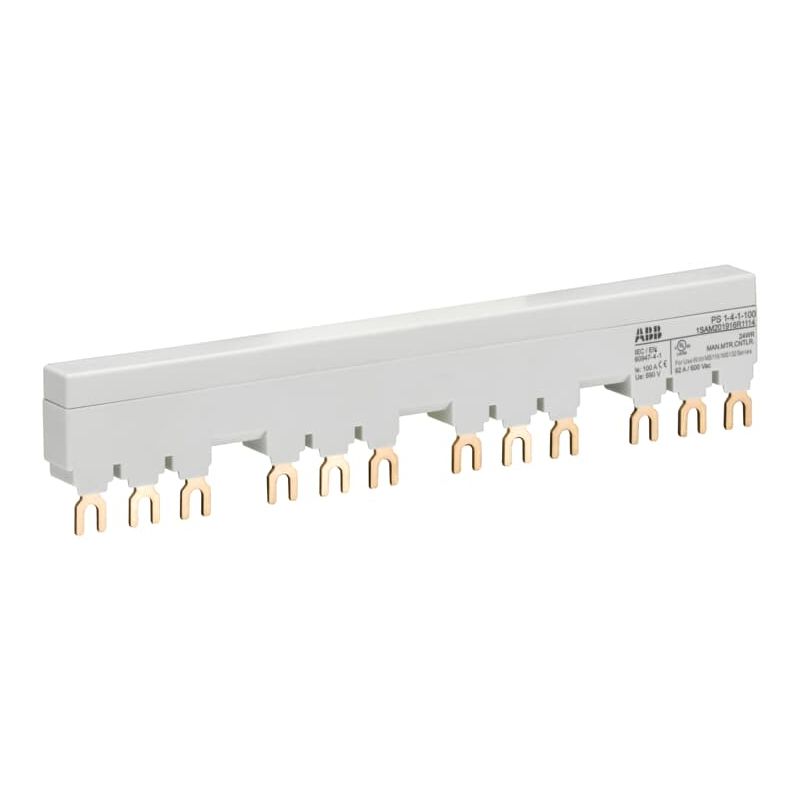 PS1-4-1-100 3-phase busbar for 4 MS116 /MS132 with 1 HK/SK, Ie=100A
