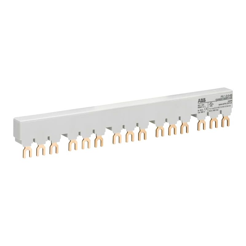 PS1-5-0-65 3-phase busbar for 5 MS116 / MS132, Ie=65A