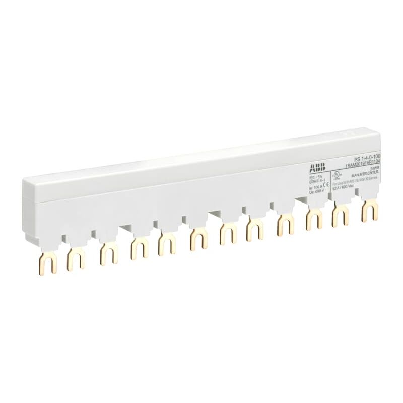 PS1-4-0-100 3-phase busbar for 4 MS116 / MS132, Ie=100A