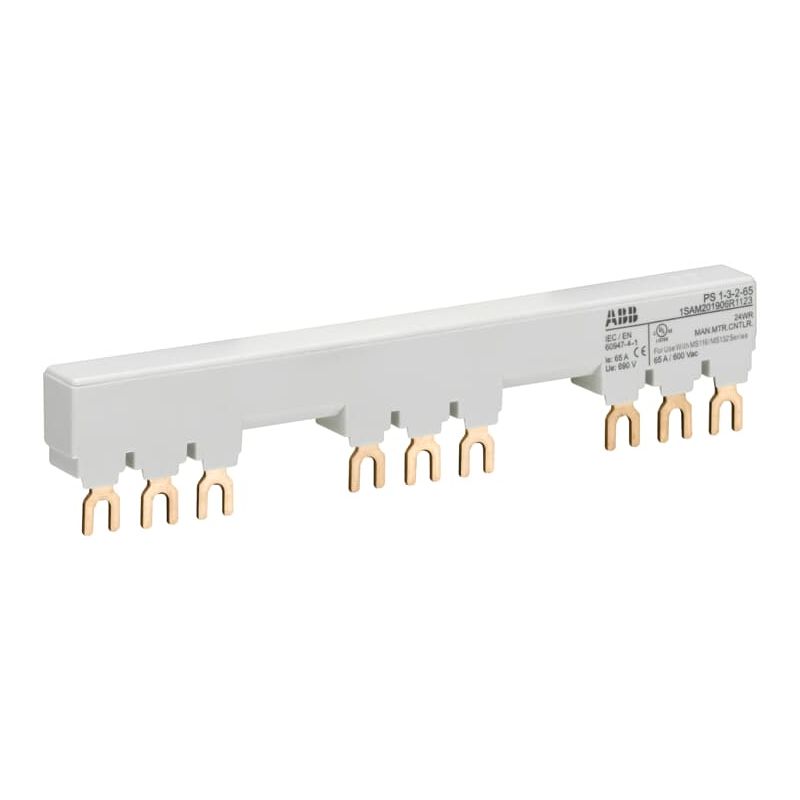 PS1-3-2-65 3-phase busbar for 3 MS116 / MS132 with 2 HK/SK, Ie=65A