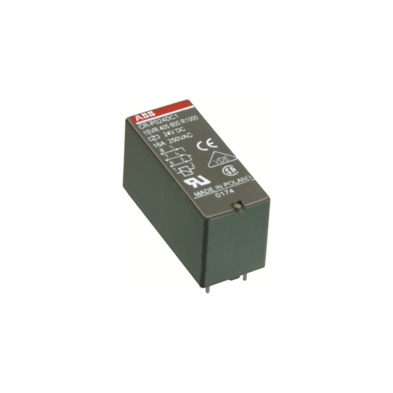 CR-P048AC1 Pluggable interface relay 1c/o, A1-A2=48VAC, 250V/16A