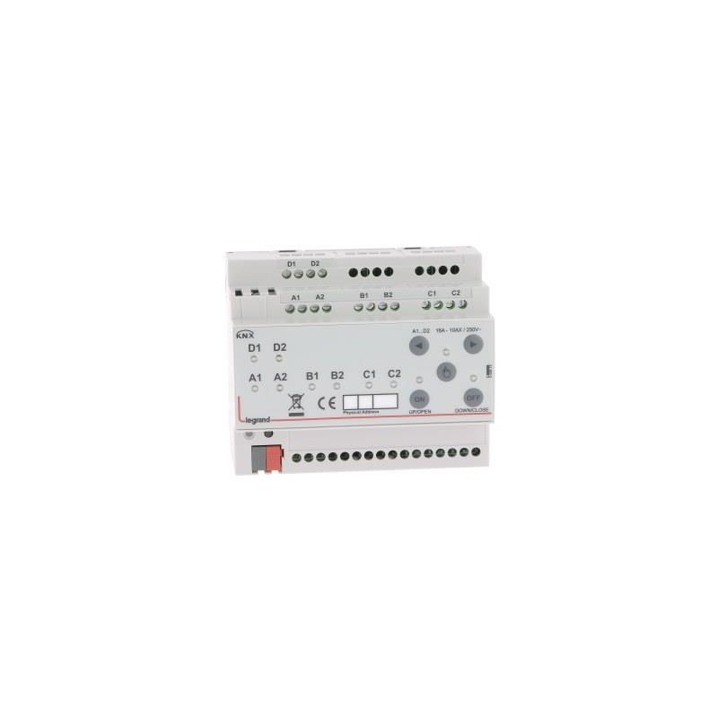 KNX - Controlador modular ON/OFF - 8 saídas 16A - 6 módulos