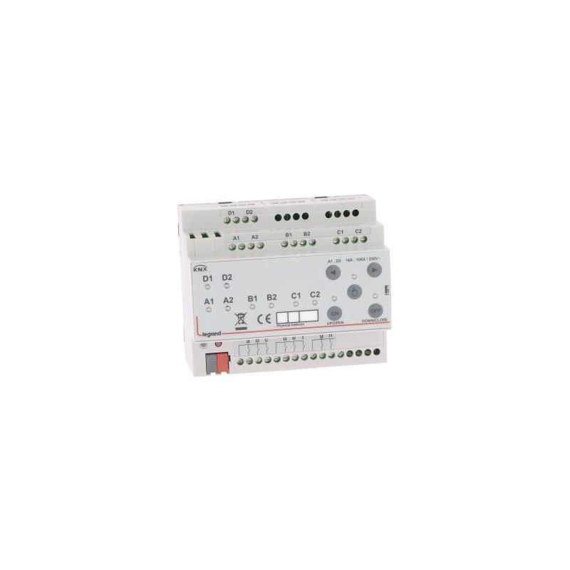KNX - Controlador modular ON/OFF 8 saídas 16A - 8 entradas contacto binário - 6M