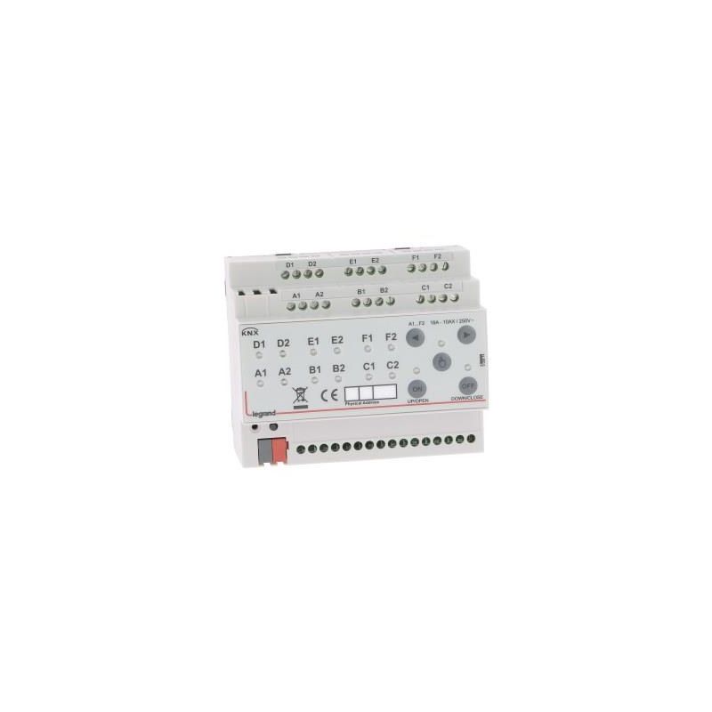 KNX - Controlador modular ON/OFF - 12 saídas 16A - 6 módulos