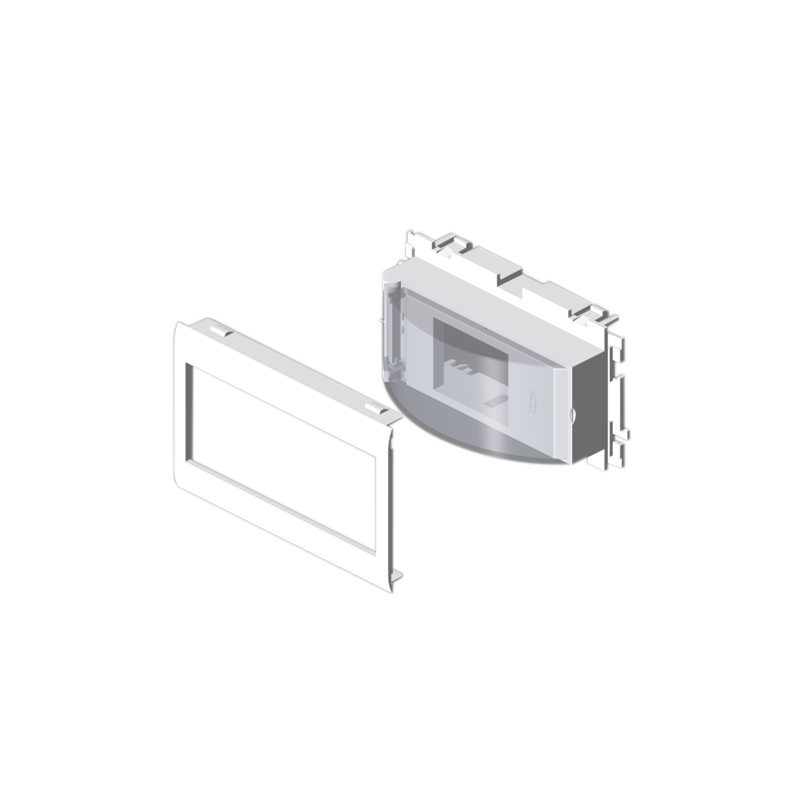 Adaptador Unex para mecanismos Rail DIN, cor branco, tampa 65mm, em U24X