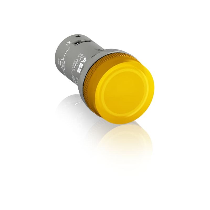 Compact Pilot Light Yellow LED 12V DC