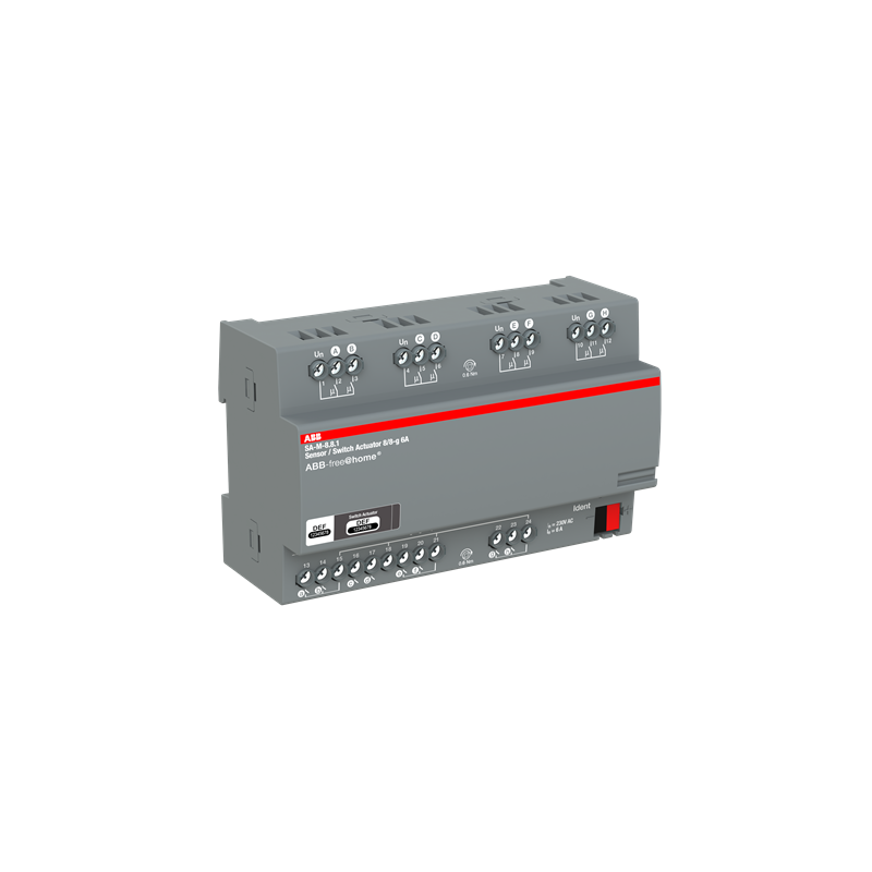 SA-M-8.8.1 Switch Actuator I/O, 8-fold, 6 A, MDRC
