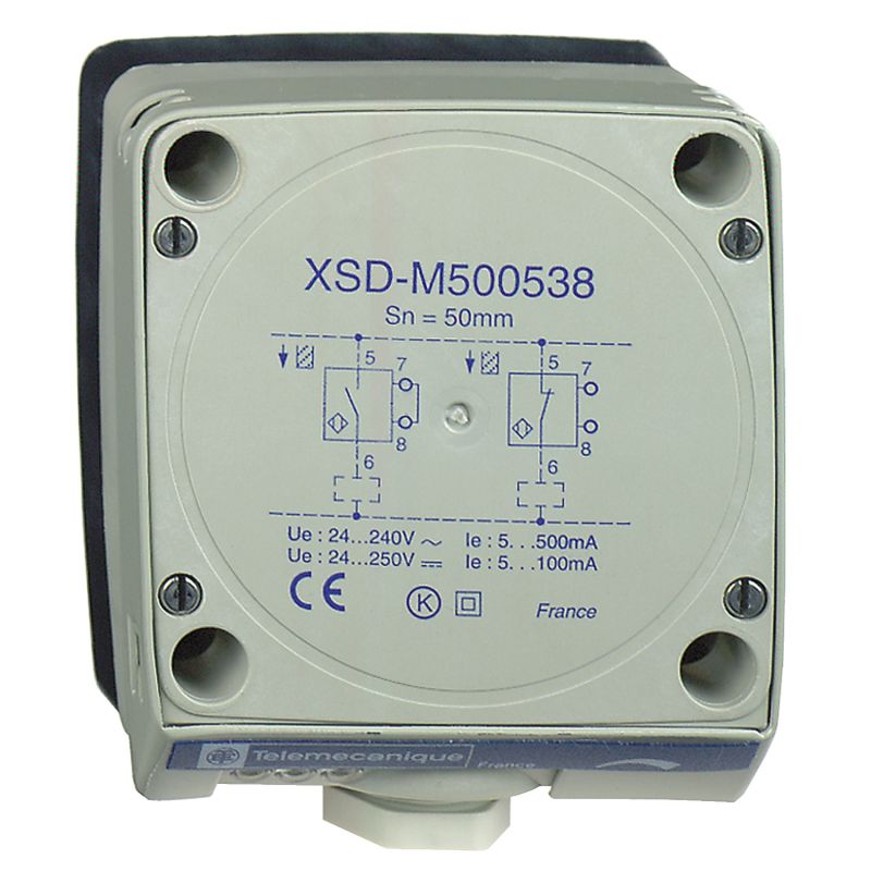Inductive proximity sensors XS, inductive sensor XSD 80x80x40, plastic, Sn60mm, 24...240VAC/DC, terminals