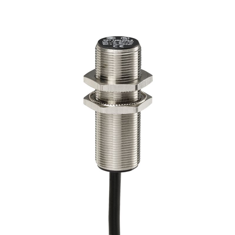 inductive sensor XS5 M18 - L62mm - brass - Sn5mm - 12..48VDC - cable 2m