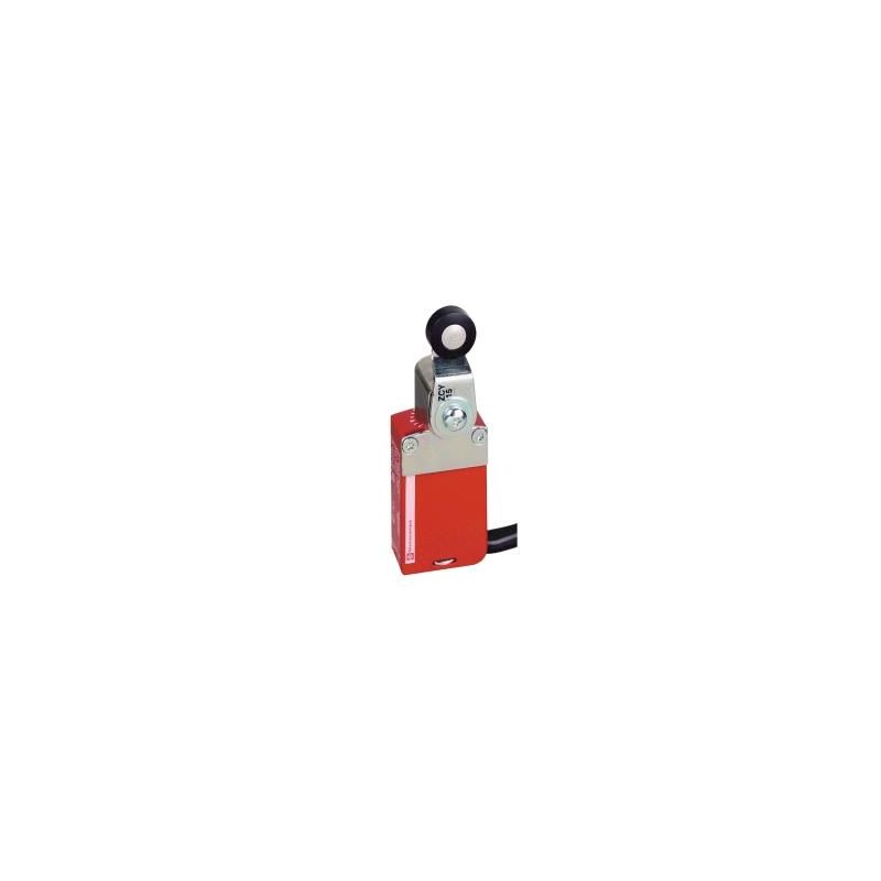 Safety limit switch, Telemecanique Safety switches XCS, XCSM, metal, roller plunger, 2 NC + 1 NO, cable 10 m